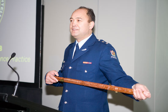 Cop with big stick